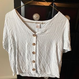 White and Black Striped Shirt